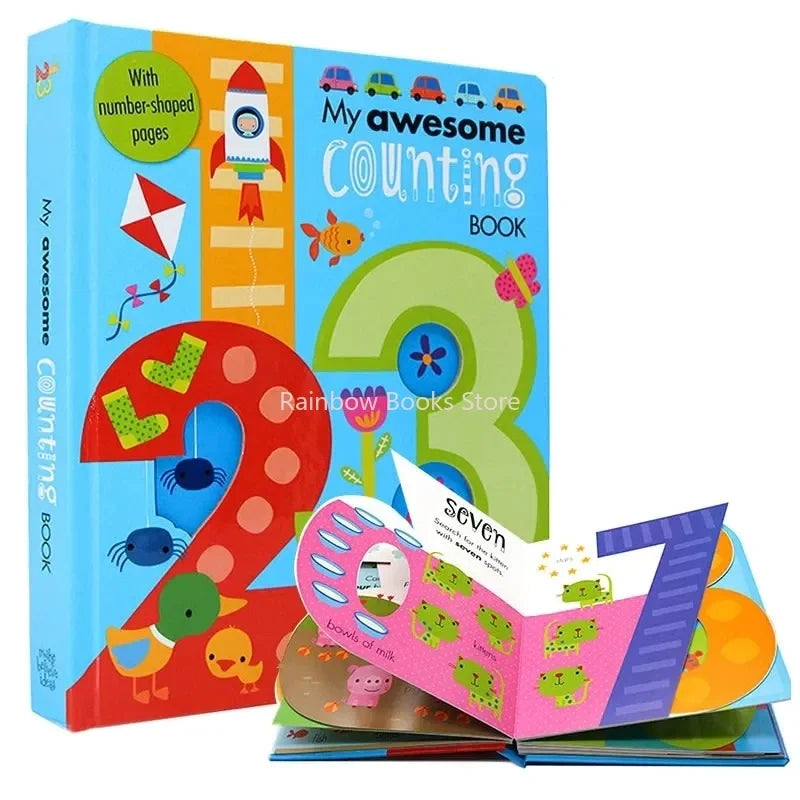 3 comptines de nettoyage & alphabet ABC & livre d’instrument d’apprentissage des lettres et des chiffres pour bébé