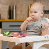 Assiette d'alimentation à ventouse en silicone pour bébé