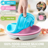 Assiette à dîner en silicone pour bébé