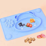 Assiette à manger en silicone avec ventouse pour bébé