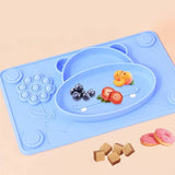 Assiette à manger en silicone avec ventouse pour bébé