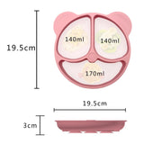 Assiette à dîner en silicone pour bébé