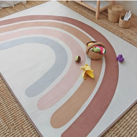 Tapis de jeu arc-en-ciel pour bébé