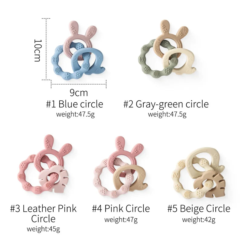 Anneau de dentition en silicone pour bébé