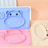 Assiette à manger en silicone avec ventouse pour bébé