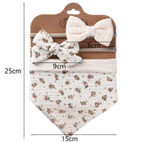 Bavoir bébé avec bandeau et bouton ajustable en coton