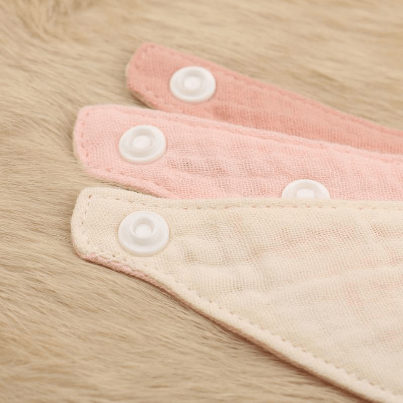 Bavoir bébé coton boutons