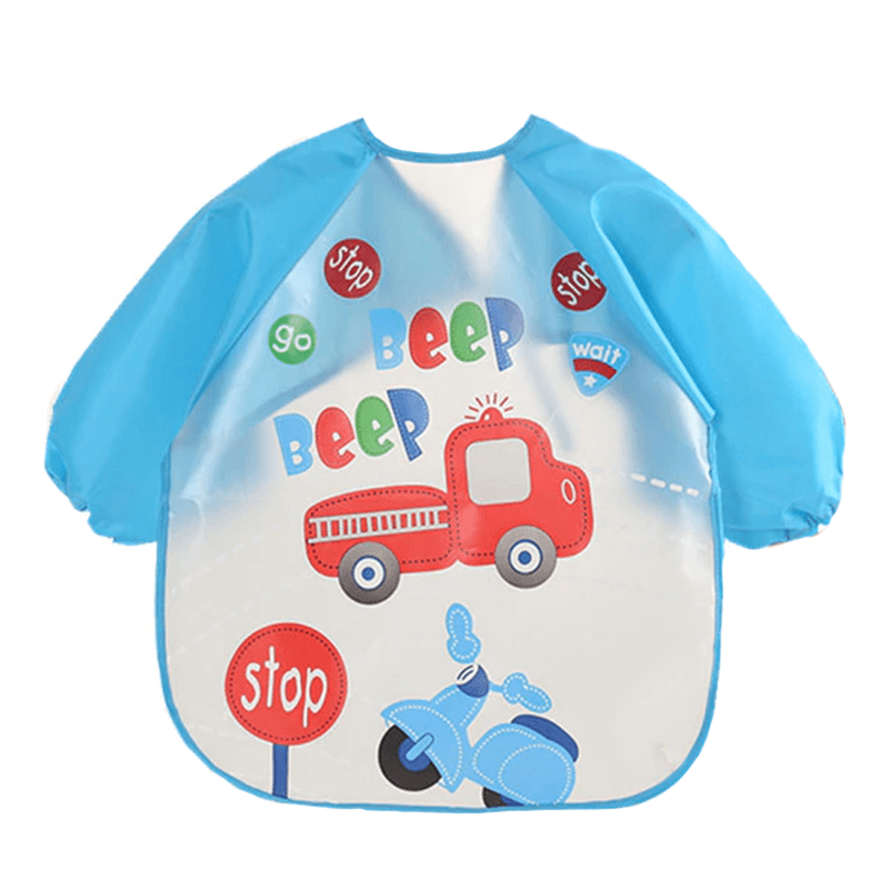 Bavoir bébé imperméable voiture bleu | Couleur bébé™