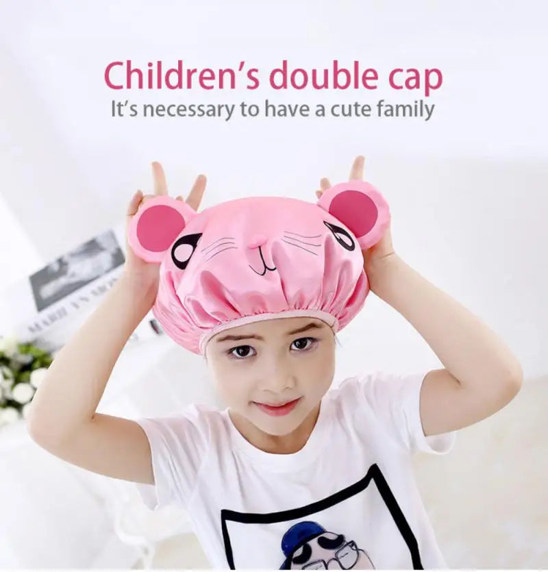 Bonnet de douche double couche pour enfants