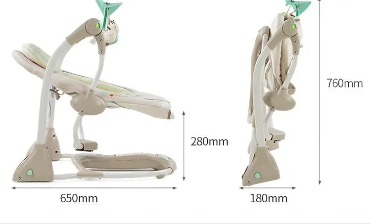 Chaise balançoire avec secoueur pour bébé