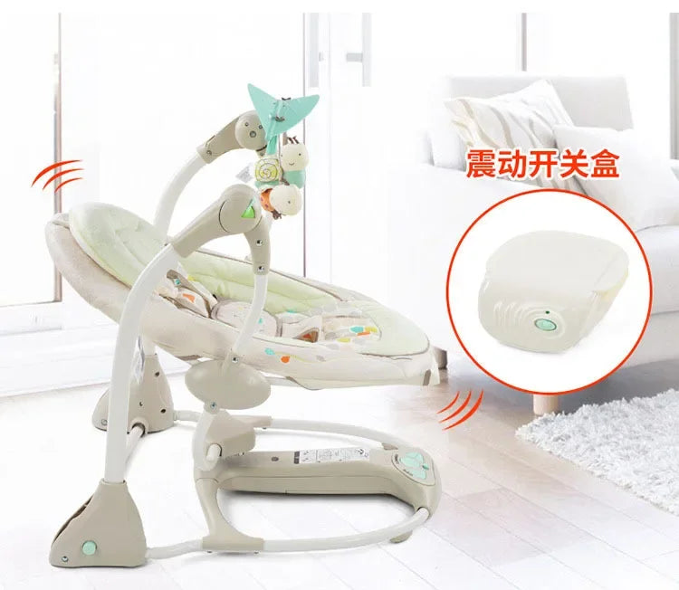 Chaise balançoire avec secoueur pour bébé