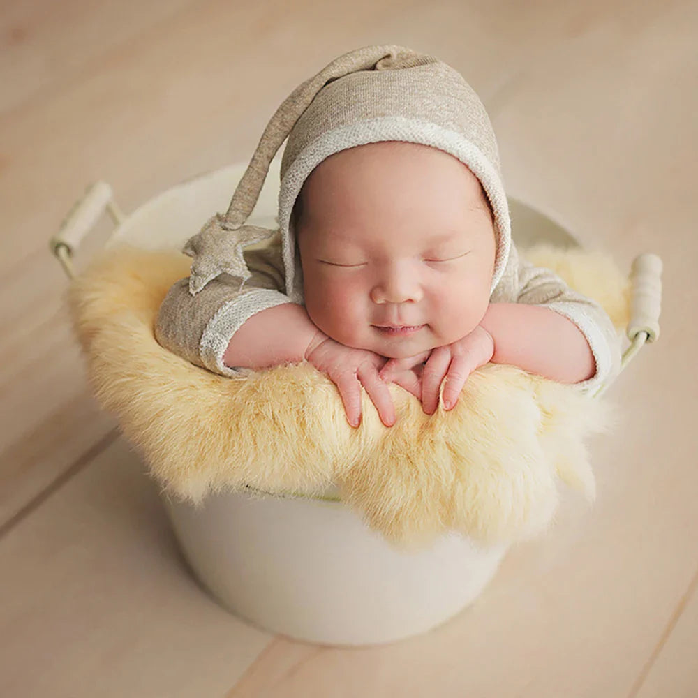 Couverture bébé en fourrure de lapin