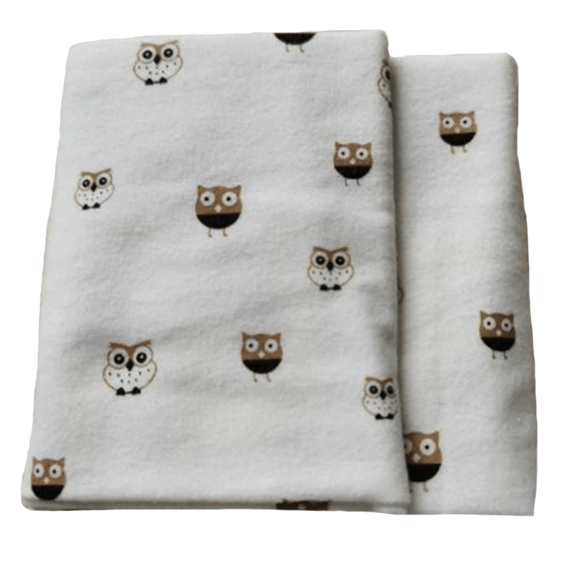 Couverture bébé flanelle hibou | Couleur bébé™