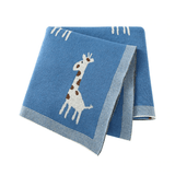 Couverture bébé girafe bleu | Couleur bébé™