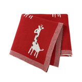 Couverture bébé girafe rouge | Couleur bébé™