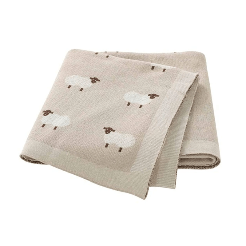 Couverture bébé mouton beige | Couleur bébé™