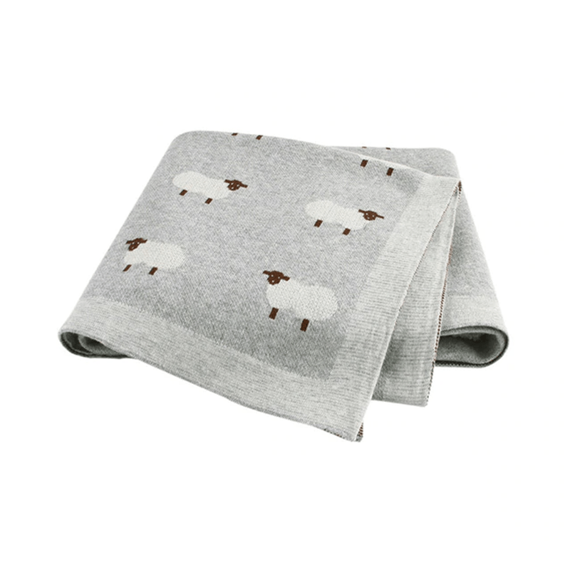 Couverture bébé mouton gris | Couleur bébé™