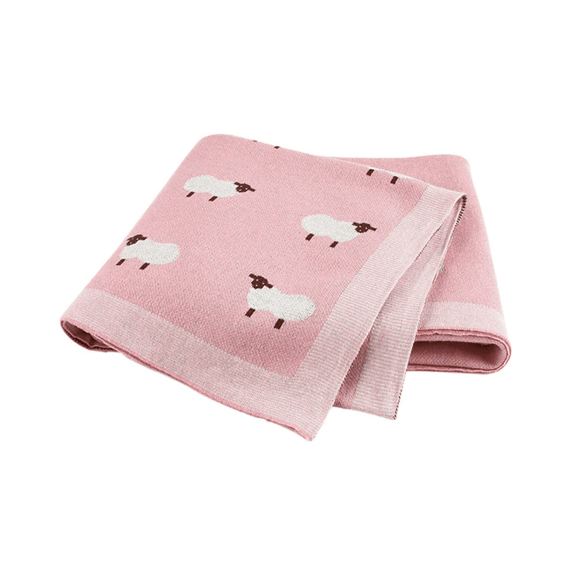 Couverture bébé mouton rose | Couleur bébé™