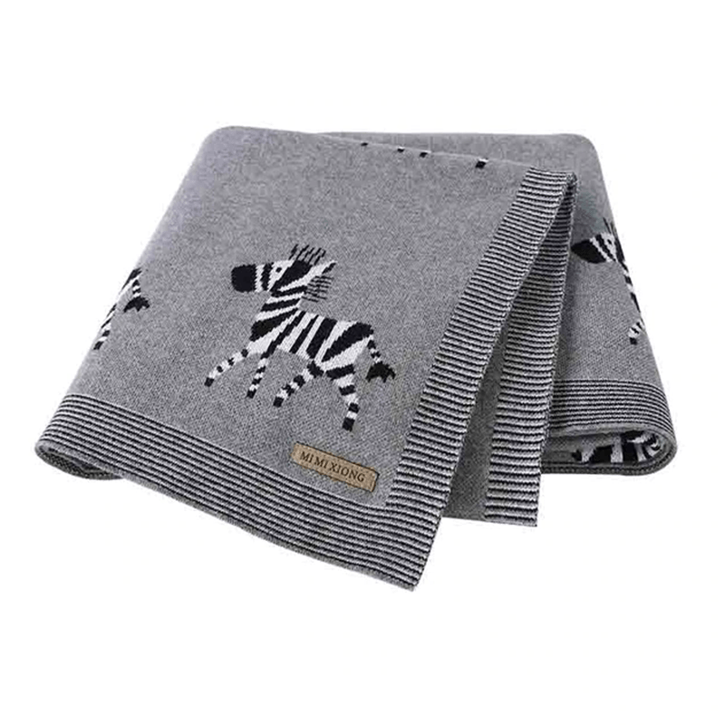 Couverture bébé zèbre gris | Couleur bébé™