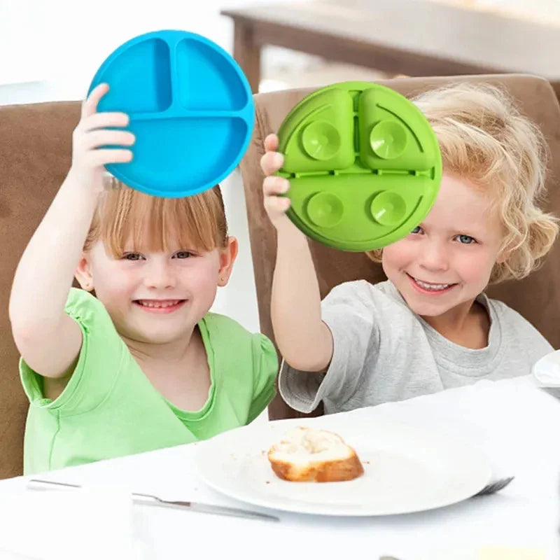 Ensembke vaisselle d’alimentation de 5 pièces en silicone pour enfants