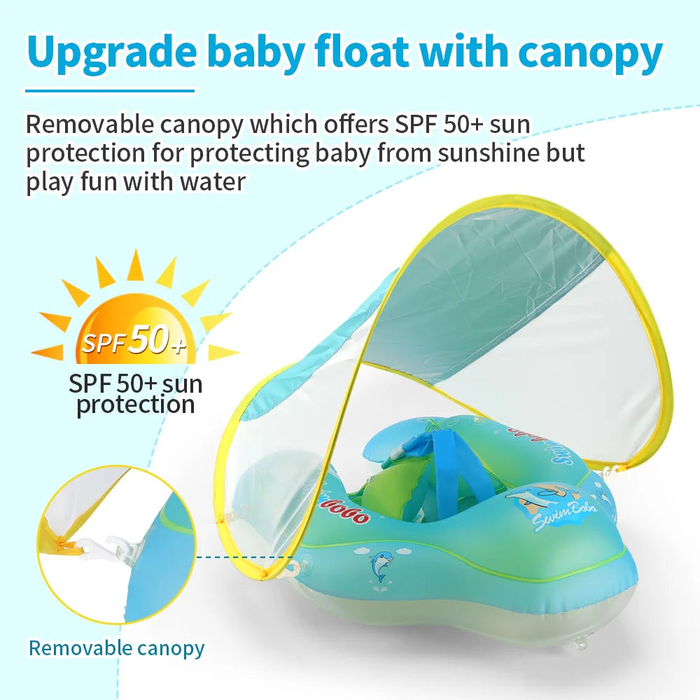 Mambobaby - Flotteur de natation pour bébé avec pare-soleil