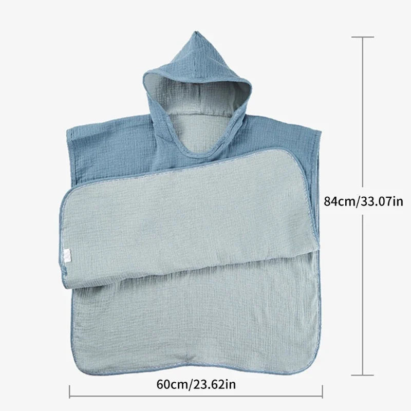 Serviette bain à capuche en coton pour bébé