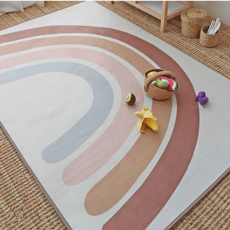 Tapis de jeu arc-en-ciel pour bébé - 145x105cm