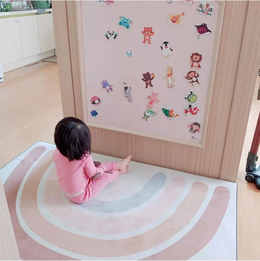 Tapis de jeu arc-en-ciel pour bébé - 145x105cm