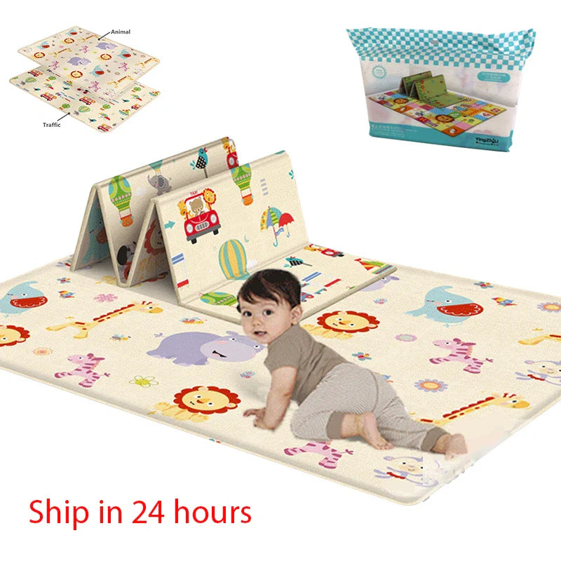 Tapis de jeu pliable en polymère pour bébé