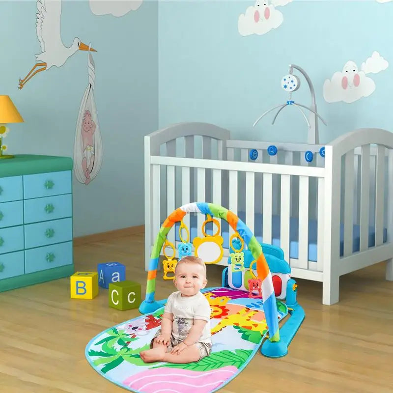 Tapis de jeu pour bébé avec jouets colorés