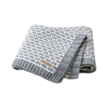 Couverture bébé tricot gris| Couleur bébé™