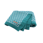 Couverture bébé tricot turquoise | Couleur bébé™